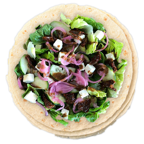 Greek Salad Wrap - Juju Eats