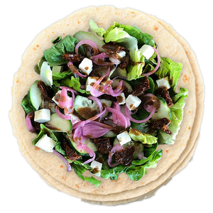 Greek Salad Wrap - Juju Eats